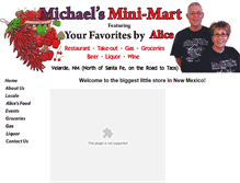 Tablet Screenshot of michaelsminimart.com